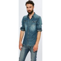 Guess Jeans - Koszula. Niebieskie koszule męskie Guess Jeans, xl, z aplikacjami, z bawełny, klasyczne, z klasycznym kołnierzykiem, z długim rękawem. W wyprzedaży za 319,90 zł.
