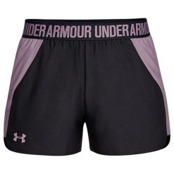 Szorty w kolorze czarno-fioletowym. Czarne szorty damskie Under Armour, xs, bez wzorów, z materiału. W wyprzedaży za 54,95 zł.