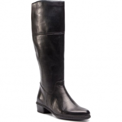 Oficerki RIEKER - Y0748-00 Schwarz. Czarne buty zimowe damskie Rieker, ze skóry. Za 329,00 zł.
