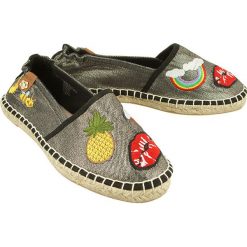 TAMARIS 24605-20 013 black metallic patch, baleriny espadryle damskie. Czarne baleriny damskie Tamaris, bez wzorów, bez obcasa. Za 159,90 zł.