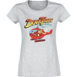 DuckTales Copter Koszulka damska odcienie szarego. Szare bluzki z odkrytymi ramionami DuckTales, l, z nadrukiem, z okrągłym kołnierzem. Za 74,90 zł.