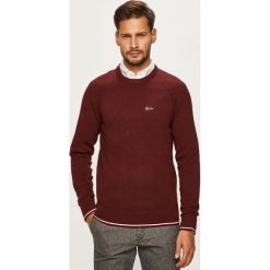 Tommy Hilfiger Tailored - Sweter. Brązowe swetry męskie Tommy Hilfiger Tailored, xl, bez wzorów, z poliesteru, z okrągłym kołnierzem, bez kaptura. Za 649,90 zł.