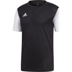 ESTRO 19 JSY. Czarne koszulki sportowe męskie marki Adidas, m, bez wzorów, z poliesteru, bez kołnierzyka, bez rękawów, na fitness i siłownię. Za 39,99 zł.