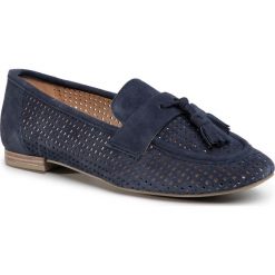 Lordsy CAPRICE - 9-24500-24 Ocean Suede 857. Niebieskie półbuty damskie Caprice, ze skóry, bez obcasa, na obcasie. W wyprzedaży za 219,00 zł.