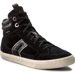 Sneakersy GEOX - D New Club A D5458A 00022 C0017 Czarny/Szary. Czarne półbuty damskie Geox, z zamszu. W wyprzedaży za 169,00 zł.