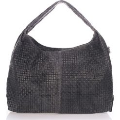 Torebki klasyczne damskie: Skórzana torebka w kolorze czarnym – 46 x 57 x 16 cm