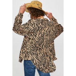 Answear - Koszula. Brązowe bluzki damskie ANSWEAR, na co dzień, xl, bez wzorów, z wiskozy, bez kołnierzyka, z długim rękawem. Za 99,90 zł.