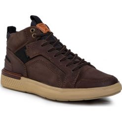 Sneakersy WRANGLER - Discovery Cross WM92102A Dk.Brown 030. Pomarańczowe sneakersy męskie Wrangler, ze skóry, eleganckie. W wyprzedaży za 279,00 zł.