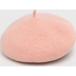 Answear Lab - Beret. Różowe czapki damskie Answear Lab, bez wzorów, z wełny. Za 59,90 zł.