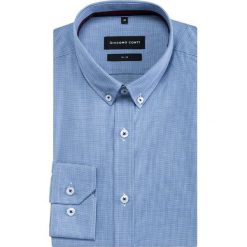 Koszula SIMONE KDNS000342. Niebieskie koszule męskie Giacomo Conti, m, bez wzorów, z bawełny, button down, z długim rękawem. Za 199,00 zł.