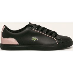 Lacoste - Buty. Czarne buty sportowe damskie Lacoste, bez wzorów, z materiału, sportowe. W wyprzedaży za 239,90 zł.