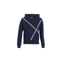 Bluzy Tommy Hilfiger LOU.CROPPED. Niebieskie bluzy damskie TOMMY HILFIGER, l. Za 439,00 zł.
