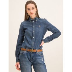 Koszula Polo Ralph Lauren Blaine 211594681. Niebieskie koszulki damskie polo Polo Ralph Lauren, l, bez wzorów, polo, bez rękawów. Za 579,00 zł.