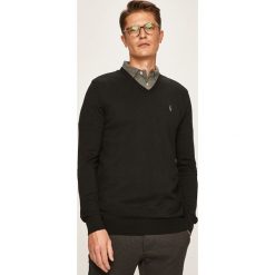 Polo Ralph Lauren - Sweter. Czarne swetry męskie Polo Ralph Lauren, s, bez wzorów, z bawełny, polo, bez kaptura. W wyprzedaży za 499,90 zł.