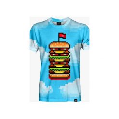 Mario's Burger men's t-shirt. Szare t-shirty męskie marki Mars from venus, s, bez wzorów, bez kołnierzyka. Za 118,30 zł.