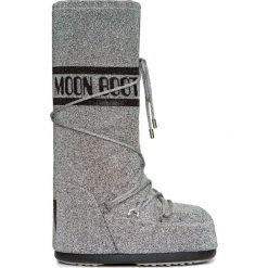 Śniegowce MOON BOOT CLASSIC 50 SWAROVSKI. Szare śniegowce damskie Moon Boot, na zimę, z kauczuku, klasyczne, bez zapięcia. Za 13200,00 zł.