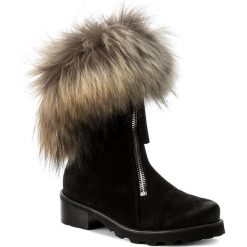 Buty zimowe damskie: Botki R.POLAŃSKI – 0891 Czarny Nubuk 1