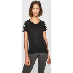 Adidas Performance - Top. Czarne topy sportowe damskie adidas Performance, s, bez wzorów, z poliesteru, z krótkim rękawem, climalite (adidas). W wyprzedaży za 89,90 zł.