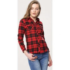 Czarno-Czerwona Koszula Poised. Czarne bluzki damskie Born2be, xl. Za 79,99 zł.