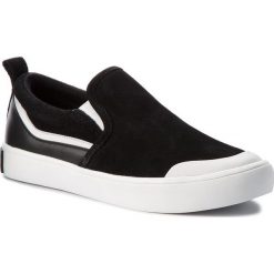 Trampki CALVIN KLEIN JEANS - Dina R0788 Black/White/Black. Czarne półbuty damskie Calvin Klein Jeans, bez wzorów, z jeansu, bez zapięcia. W wyprzedaży za 299,00 zł.