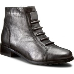 Botki damskie lity: Botki EKSBUT - 66-4088-E04-1G Czarny/Srebrny