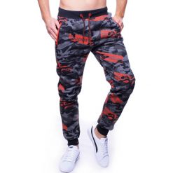 Spodnie męskie dresowe grafitowe jogger Recea. Szare spodnie męskie Recea, s, bez wzorów, z bawełny, sportowe. W wyprzedaży za 39,90 zł.