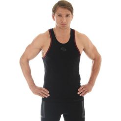 Koszulki sportowe męskie: Brubeck Koszulka męska FITNESS na ramiączkach czarna XXL (TA10070)