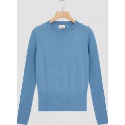 Sweter wełniany w kolorze błękitnym. Niebieskie swetry damskie Rodier, z wełny, klasyczne. W wyprzedaży za 175,95 zł.