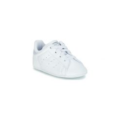 Buty Dziecko adidas STAN SMITH CRIB. Białe trampki dziewczęce Adidas, bez wzorów, bez zapięcia. Za 143,10 zł.