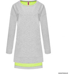 Bluza TUNIC z dłuższym tyłem szara. Szare bluzki damskie Pakamera, bez wzorów, z bawełny, bez kołnierzyka, bez rękawów. Za 99,00 zł.