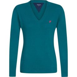 Sweter w kolorze ciemnozielonym. Zielone swetry damskie Denim Culture, l, z haftami, z bawełny, bez rękawów, bez kaptura. W wyprzedaży za 109,95 zł.