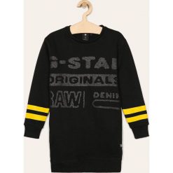 G-Star Raw - Sukienka dziecięca 128-164 cm. Czarne sukienki dziewczęce z nadrukiem, z elastanu, retro, długie, maxi, proste. W wyprzedaży za 239,90 zł.