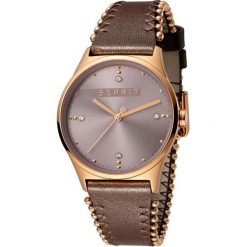 Esprit Drops 01 Pink D.Brown ES1L032L0045. Różowe zegarki damskie Esprit, złote. W wyprzedaży za 509,00 zł.