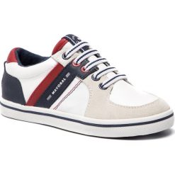Sneakersy MAYORAL - 43083 Blanco 75. Białe trampki chłopięce marki Mayoral, bez wzorów, z zamszu, bez zapięcia. Za 179,00 zł.