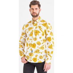 KOSZULA versace jeans couture. Białe koszule męskie Versace Jeans Couture, s, bez wzorów, z jeansu, eleganckie, bez kołnierzyka, bez rękawów. Za 1229,00 zł.