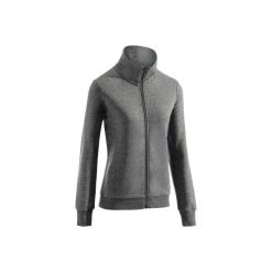 Bluza na zamek Gym & Pilates damska. Szare bluzy rozpinane damskie DOMYOS, xl, z bawełny. Za 64,99 zł.