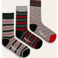 Pepe Jeans - Skarpety Angelo (3 pack). Szare skarpetki męskie Pepe Jeans, bez wzorów, z elastanu. W wyprzedaży za 49,90 zł.