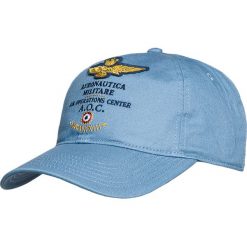 Czapka AERONAUTICA MILITARE Niebieski. Niebieskie czapki męskie marki Aeronautica Militare, z haftami, z tkaniny. Za 200,00 zł.