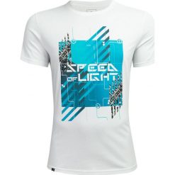 T-shirt męski TSM607 - biały - Outhorn. Białe koszulki męskie marki Outhorn, m, bez wzorów, z bawełny, bez kołnierzyka. W wyprzedaży za 29,99 zł.