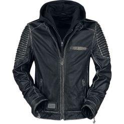 Kurtki męskie bomber: Powerwolf EMP Signature Collection Kurtka skórzana czarny