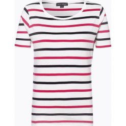Franco Callegari - T-shirt damski, lila. Szare t-shirty damskie marki Franco Callegari, w paski, z bawełny, bez kołnierzyka. Za 89,95 zł.