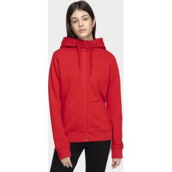 Bluza damska. Bluzy damskie m, bez wzorów, z dzianiny, bez rękawów, z kapturem. W wyprzedaży za 99,99 zł.