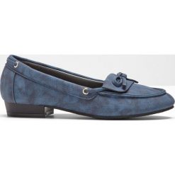 Mokasyny w 2 szerokościach bonprix ciemny denim. Czarne mokasyny damskie bonprix, z denimu, eleganckie. Za 24,99 zł.