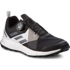 Buty adidas - Terrex Two Boa CM7574 Cblack/Grefou/Ftwwht. Czarne buty sportowe męskie Adidas, z tworzywa sztucznego, bez zapięcia, do biegania, adidas terrex. W wyprzedaży za 329,00 zł.