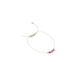 Bransoletka Turmalin Różowy Sznurek. Różowe bransoletki damskie Brazi druse jewelry, z nylonu. Za 70,00 zł.