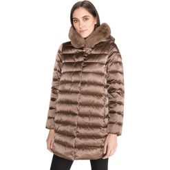 Geox Chloo Płaszcz Brązowy. Pomarańczowe kurtki damskie Geox, xs, bez wzorów, z poliesteru. Za 1513,95 zł.