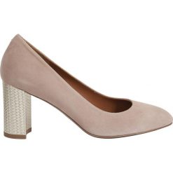 Buty ślubne damskie: Czółenka, skóra welurowa Eloana