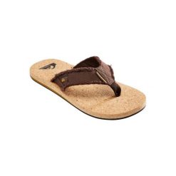 Japonki Monkey Abyss męskie. Brązowe klapki męskie Quiksilver, bez wzorów, z bawełny. Za 149,99 zł.