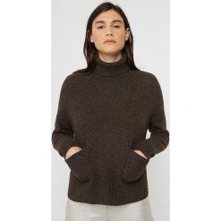 Sweter w kolorze ciemnobrązowym. Pomarańczowe swetry damskie Rodier, l, z wełny, klasyczne. W wyprzedaży za 339,95 zł.