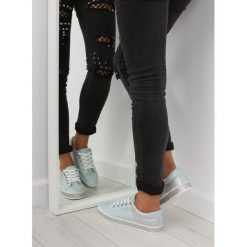 Trampki glossy niebieskie MALOLO. Niebieskie buty sportowe damskie FunKee.pl, bez wzorów, z tkaniny, bez zapięcia. Za 86,39 zł.